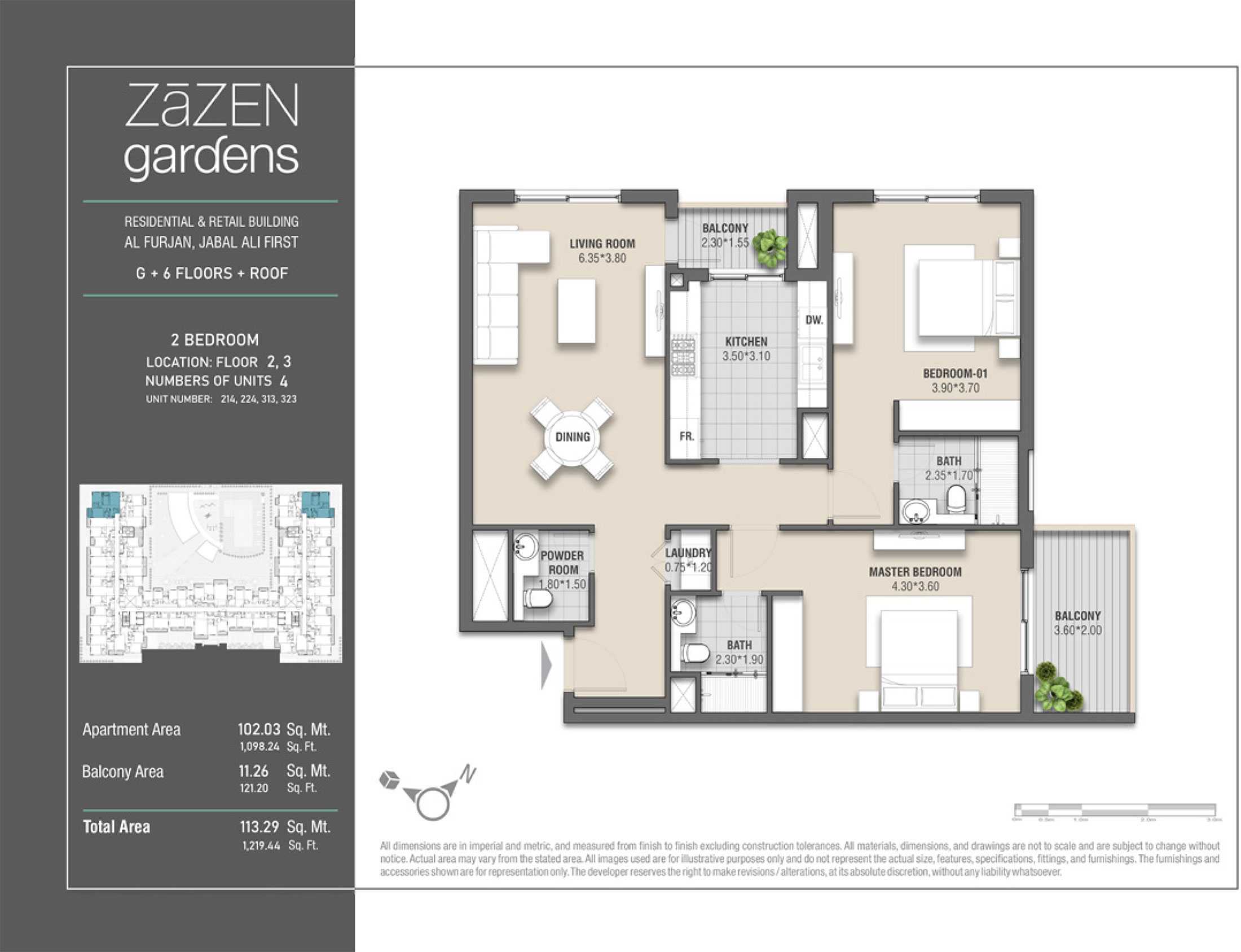 Unit Number 214, 224, 313, 323